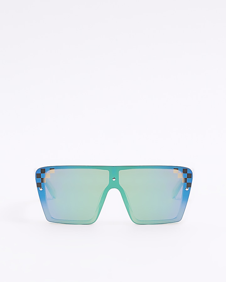 Boys lime ombre visor sunglasses