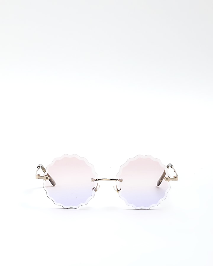 Girls pink scalloped sunglasses