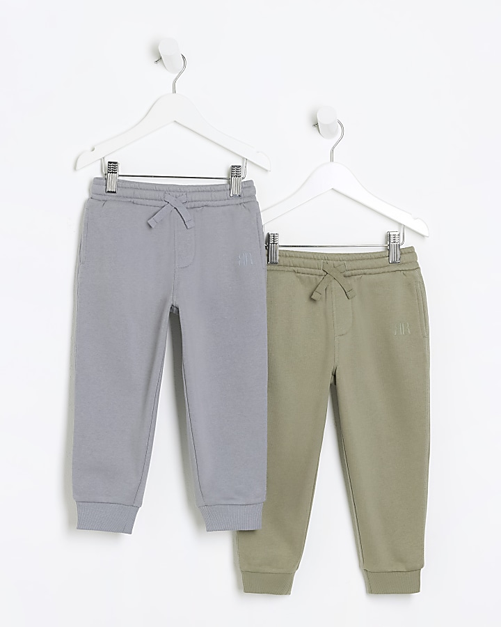 Mini boys khaki joggers 2 pack