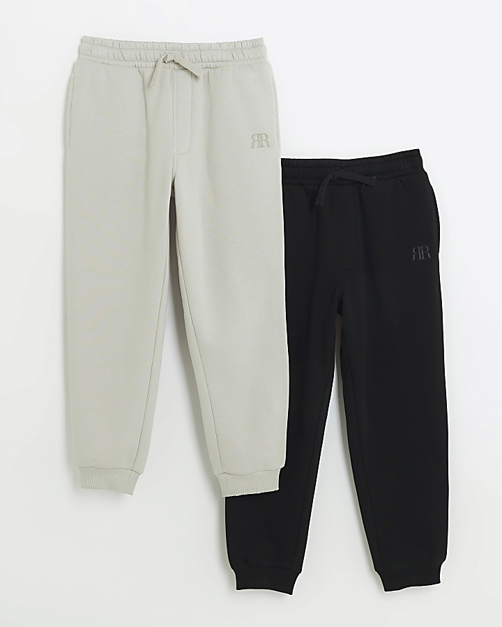 Boys grey joggers 2 pack