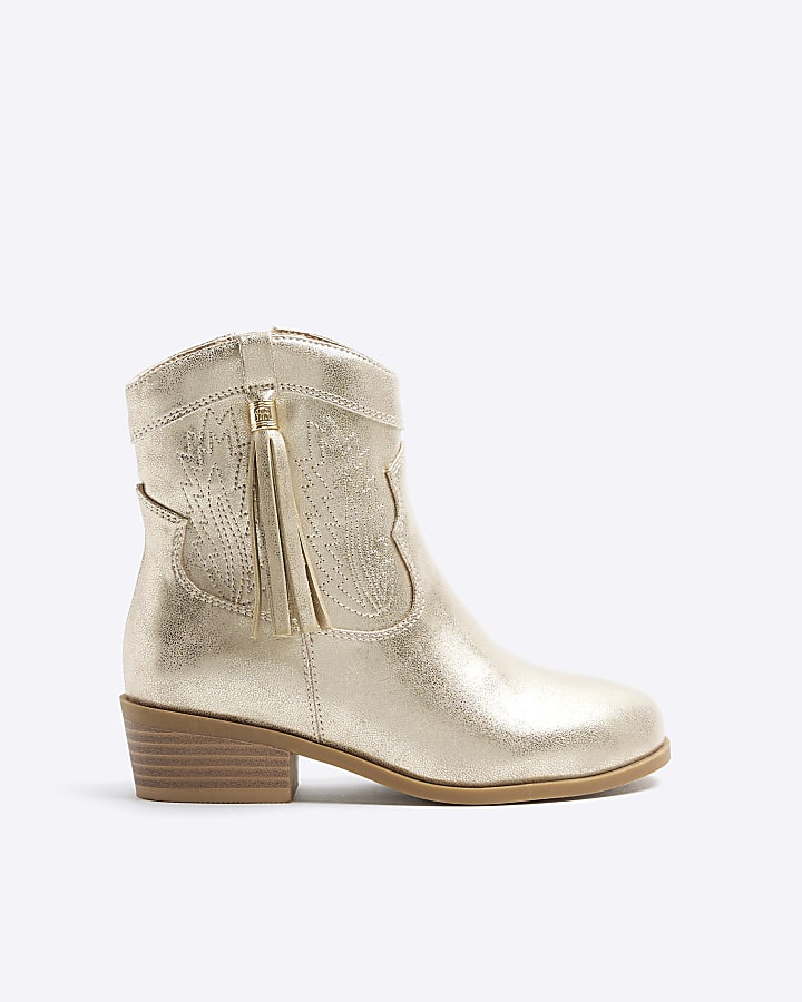 Gold on sale girls boots