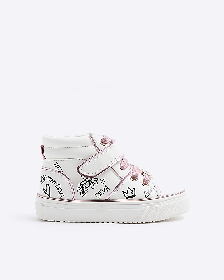 Girl high top on sale trainers