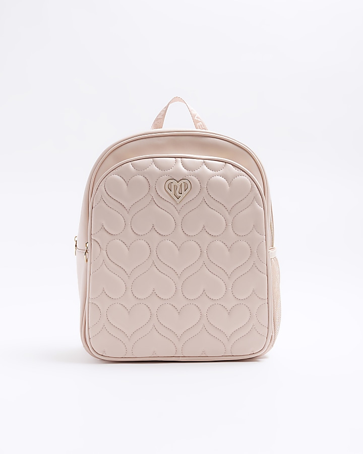 Pink quilted clearance backpack