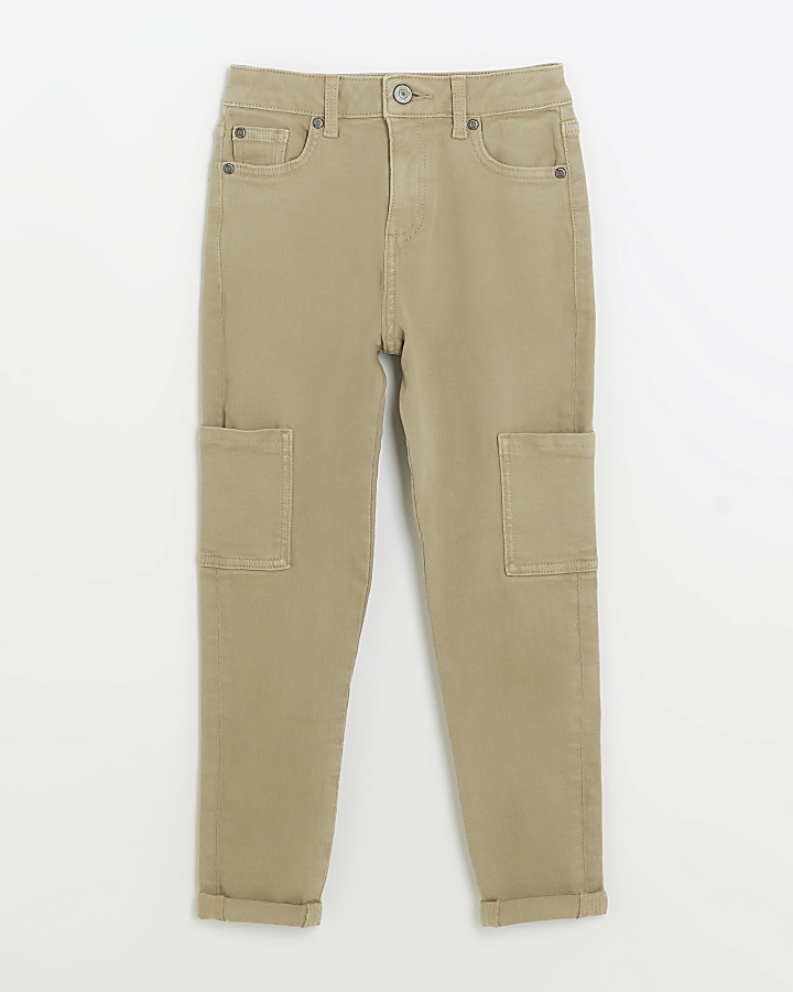 Boys stone utility tapered jeans