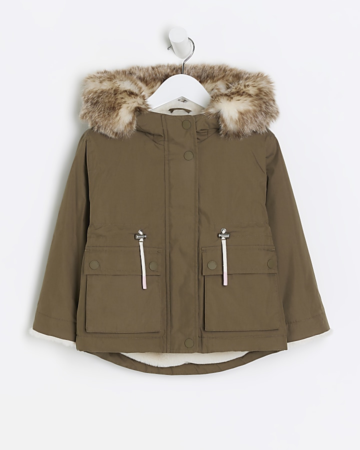 Girls store khaki parka