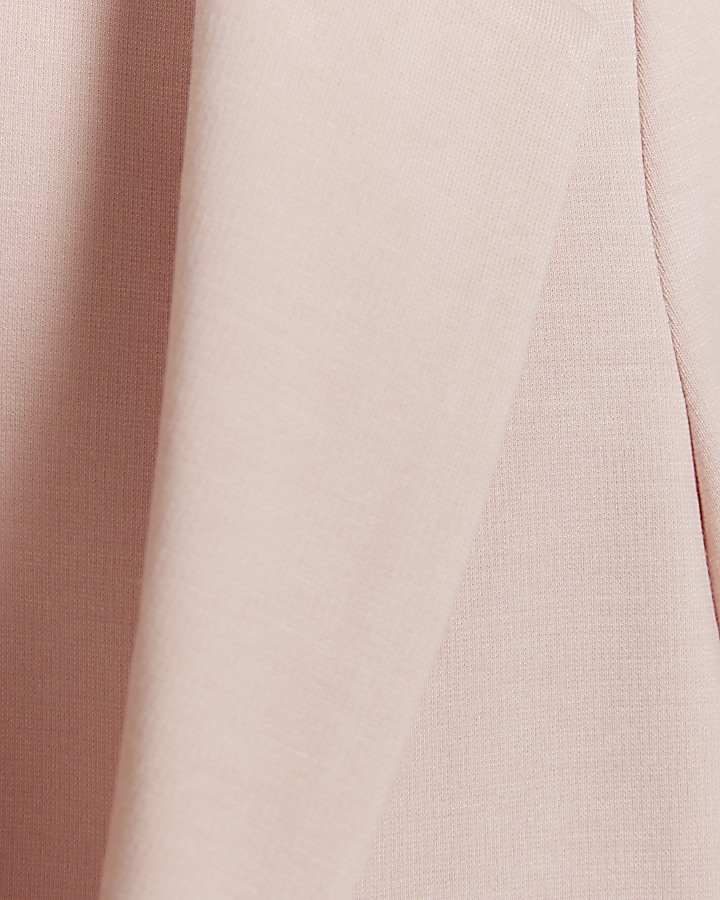 Mini girls pink rolled sleeve blazer