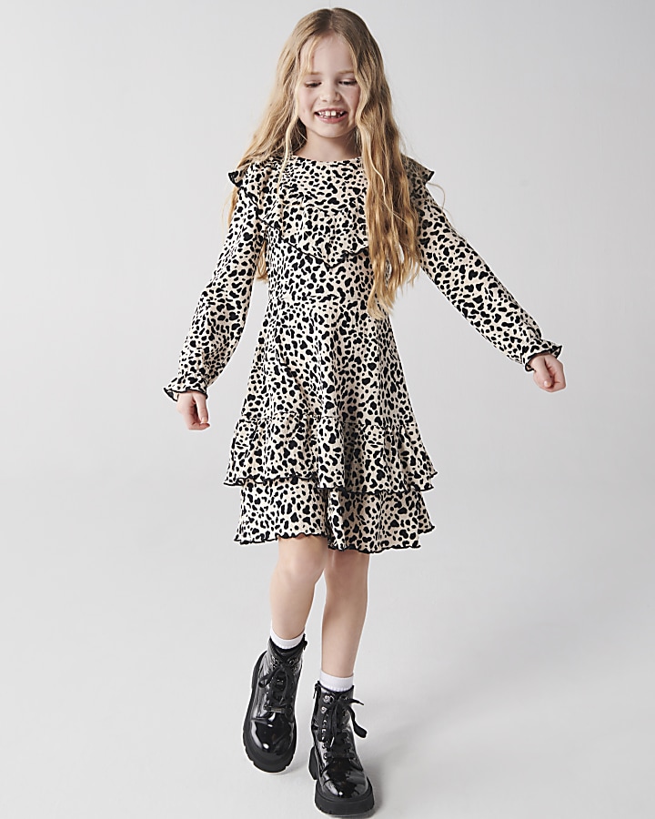 Leopard print shop dress river island