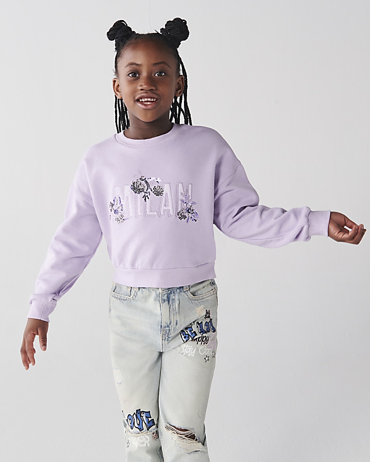 Girls store purple sweatshirt