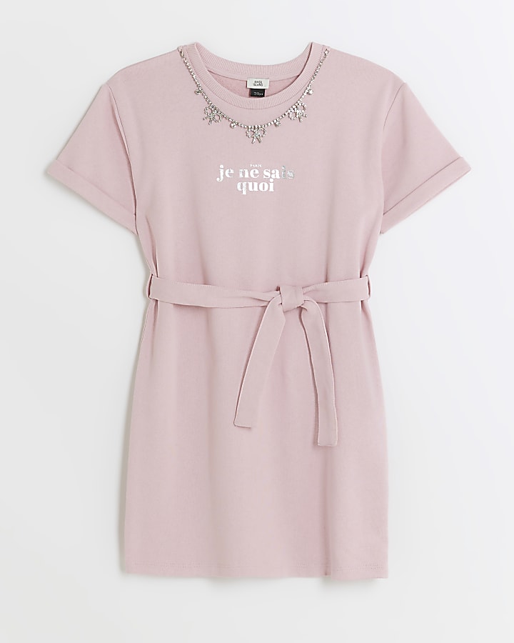 Belted t shirt outlet dress