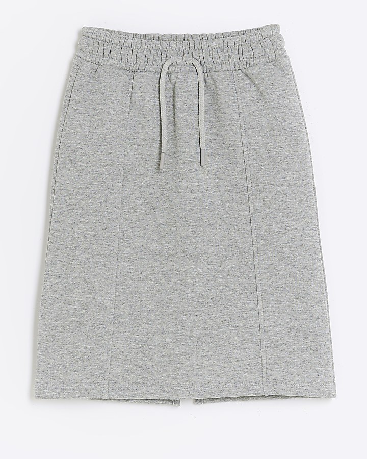 Drawstring grey 2025 jersey skirt