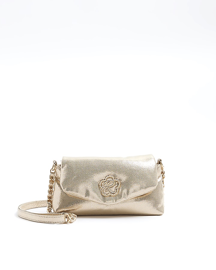 Gold metallic crossbody clearance bag