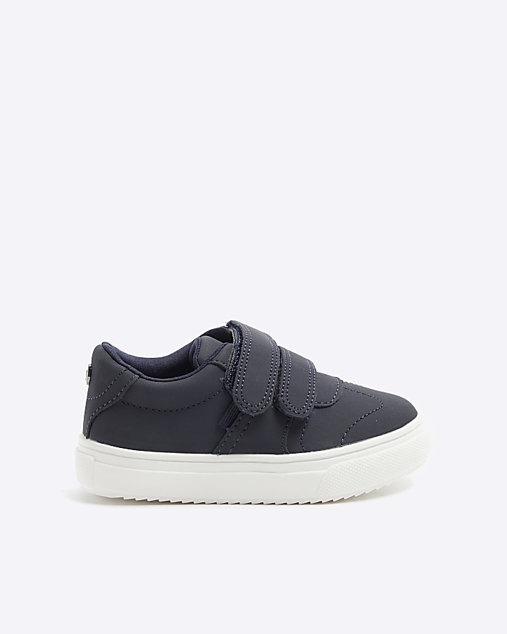 Mini boys navy velcro trainers