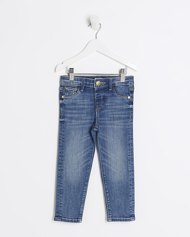Mini girls blue skinny jeans