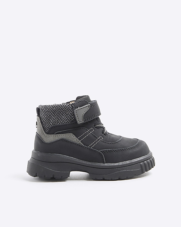 Boys black shop velcro boots