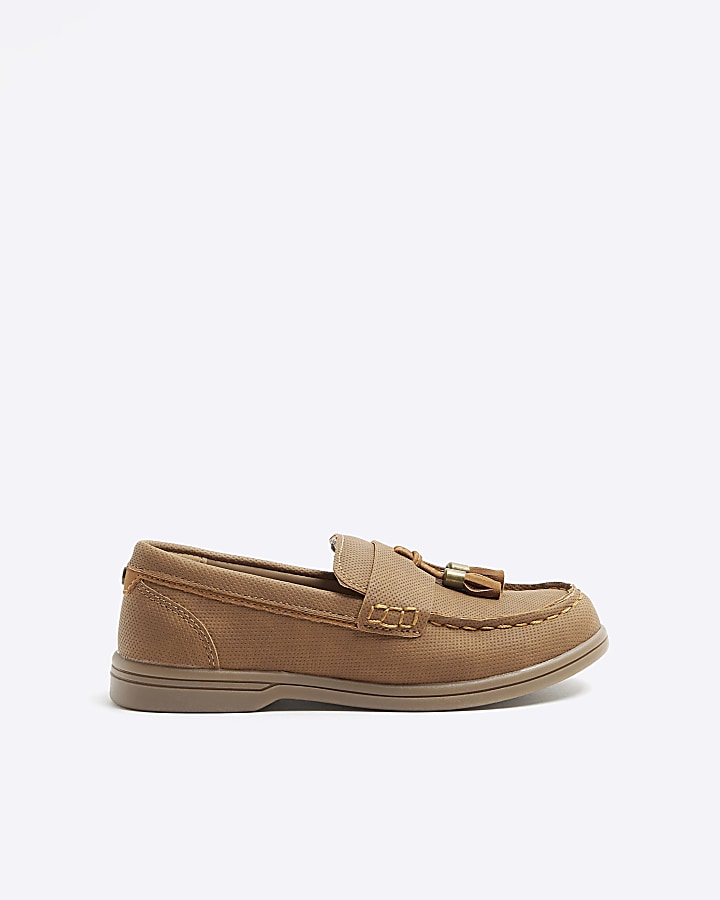 River island hot sale tan loafers