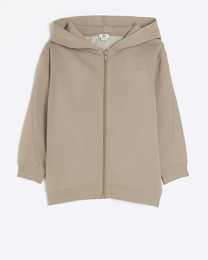 Stone zip up hoodie