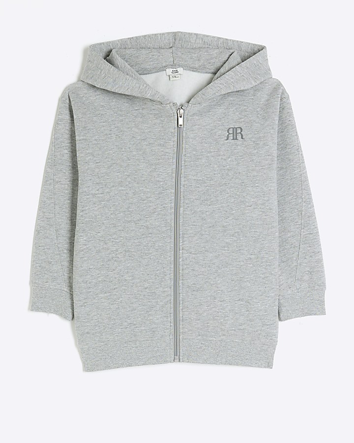 Grey zip up hoodie