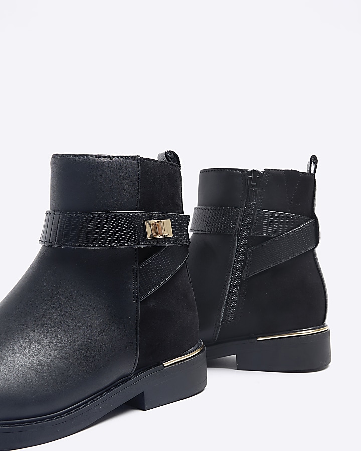 girls black riding boots
