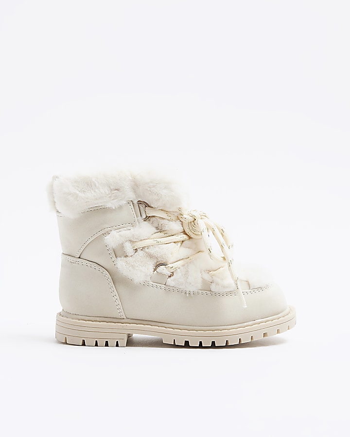 Little girl shop faux fur boots