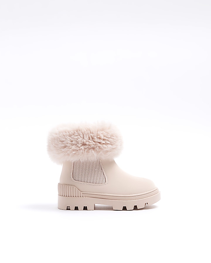 River island faux fur hot sale boots