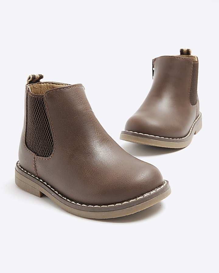 Mini boys brown Chelsea boots