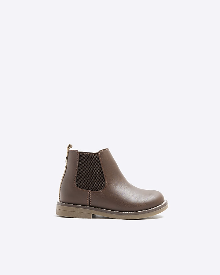 Mini boys brown Chelsea boots