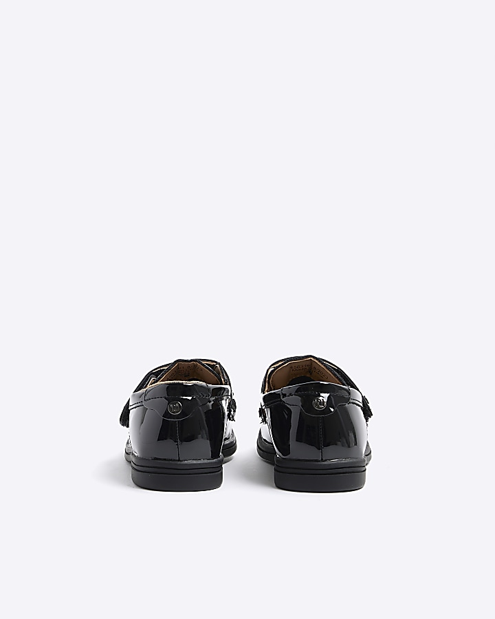 Mini boys black patent tassel loafers
