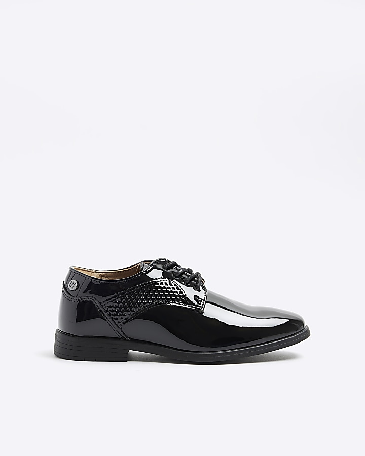 Boys black store patent leather shoes