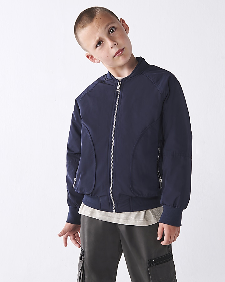 Boys navy bomber jacket