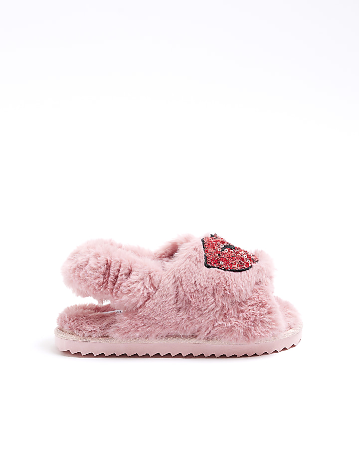 River island 2024 fluffy slippers