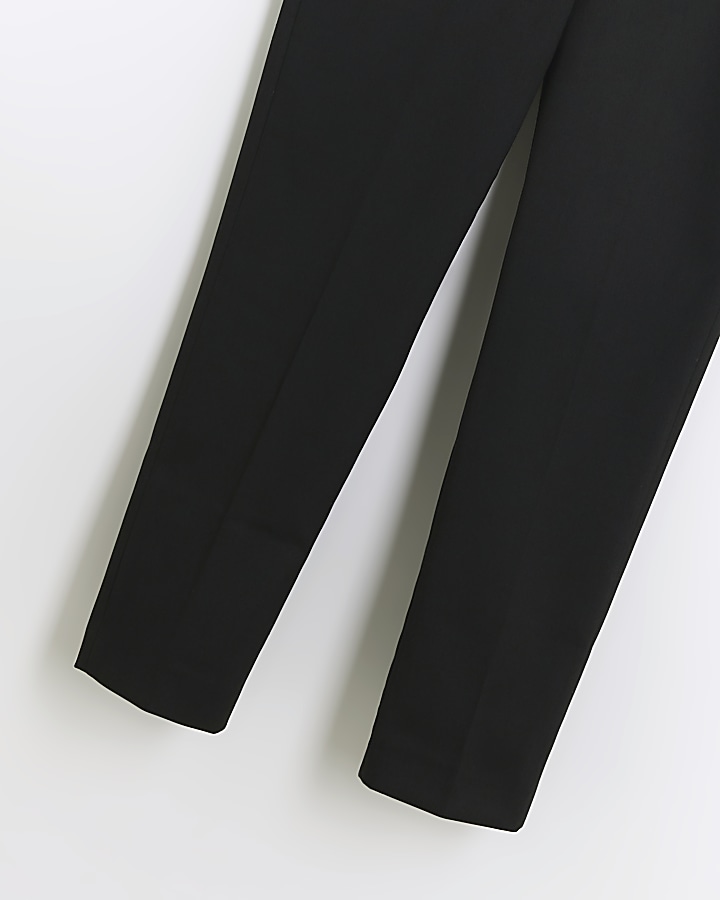 Boys black smart trousers River Island