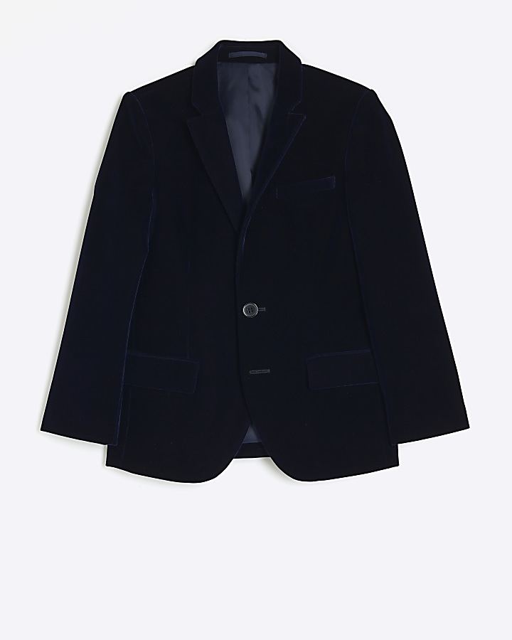 Black velvet blazer outlet boys