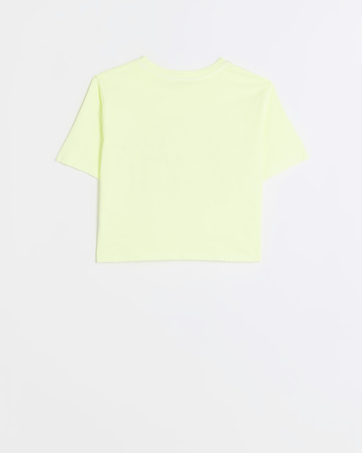 Girls green graphic print t-shirt