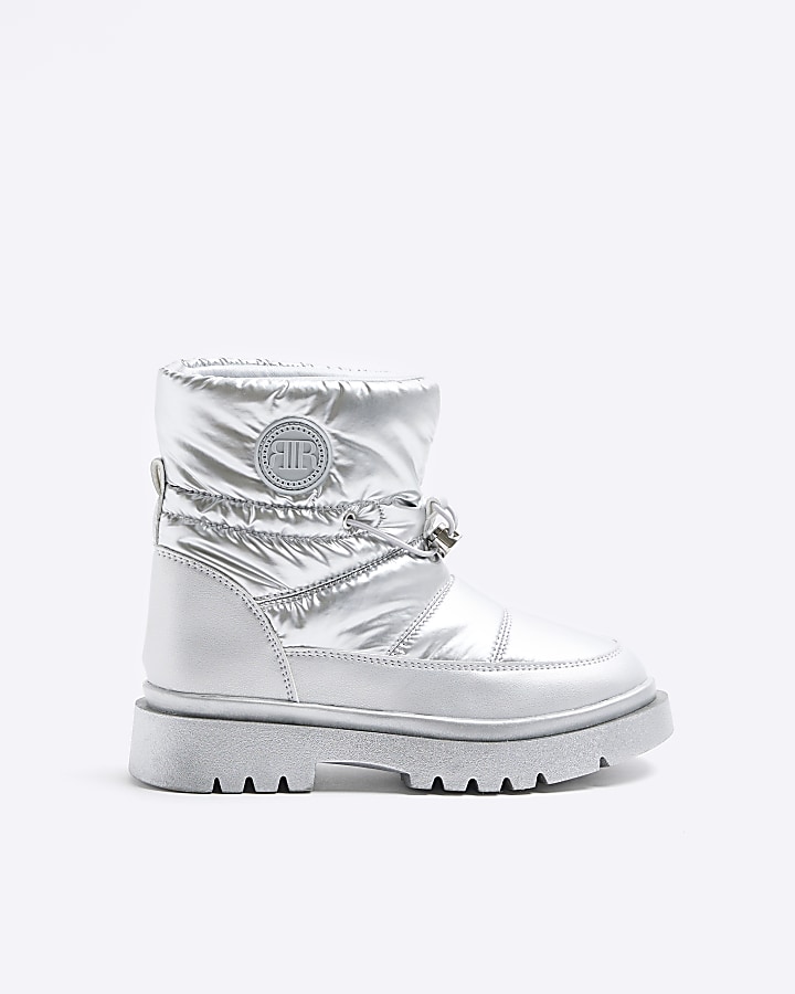 Silver on sale girls boots