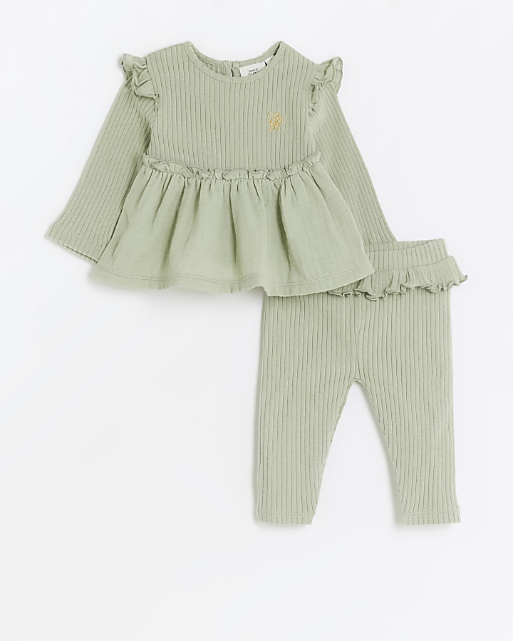 Baby girl top and best sale leggings set