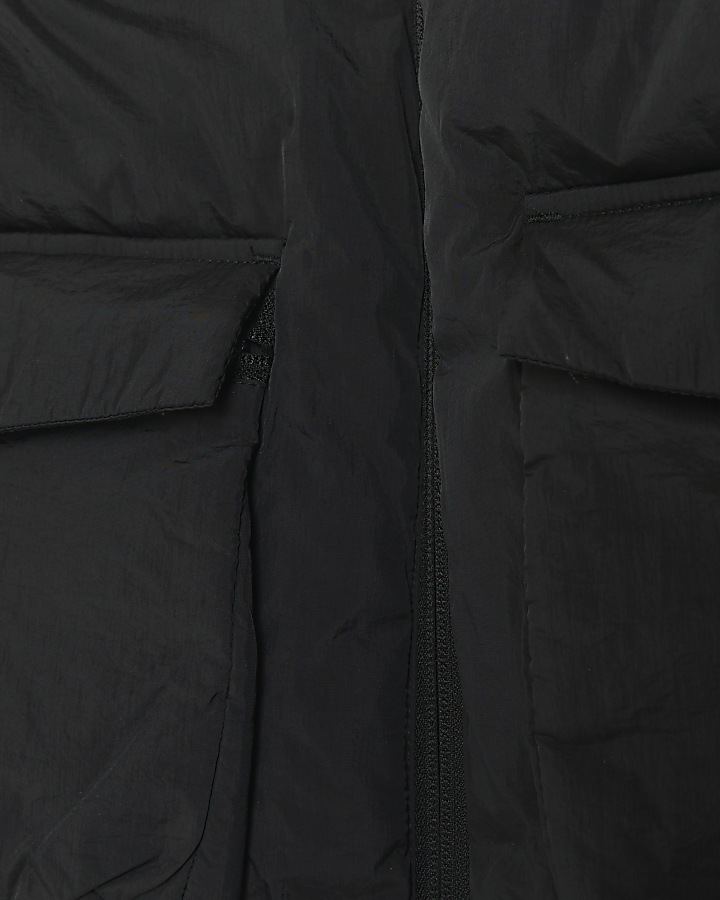 Boys black hooded puffer jacket | River Island