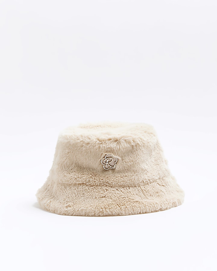 Fashion Rabbit Fur Buckets Hats For Women Girls Solid Color