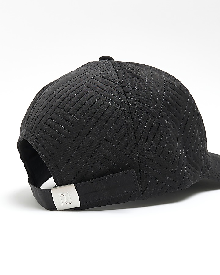 Boys black quilted cap