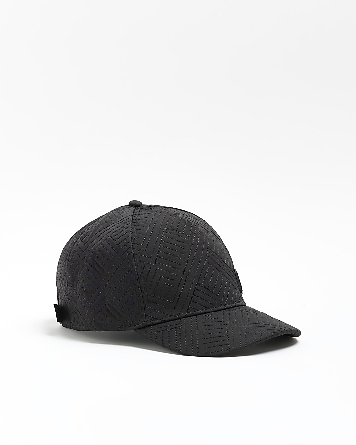 Boys black quilted cap