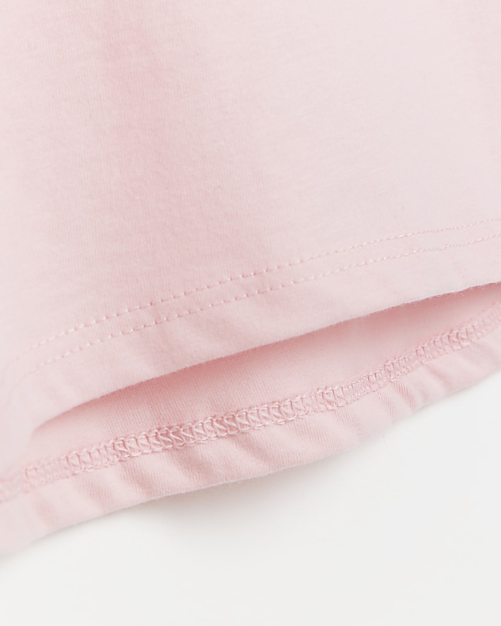 Mini girls pink t-shirt and shorts set
