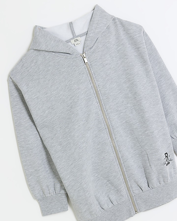 Girls grey zip up hoodie