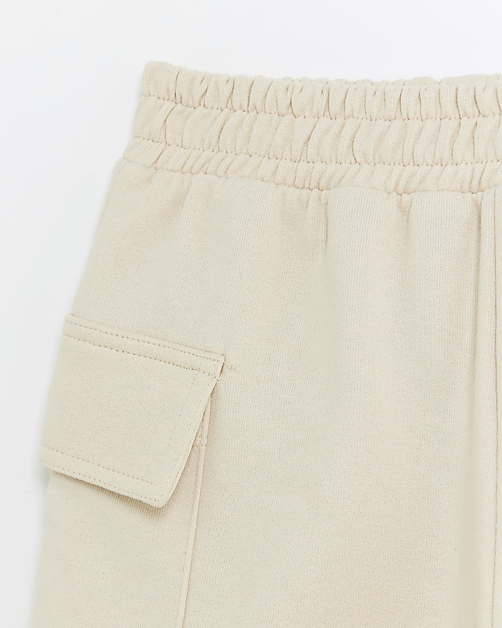 Girls cream cargo shorts