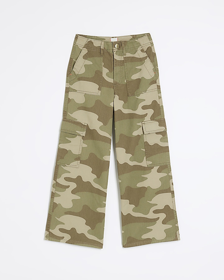 Girls camo cargo clearance trousers