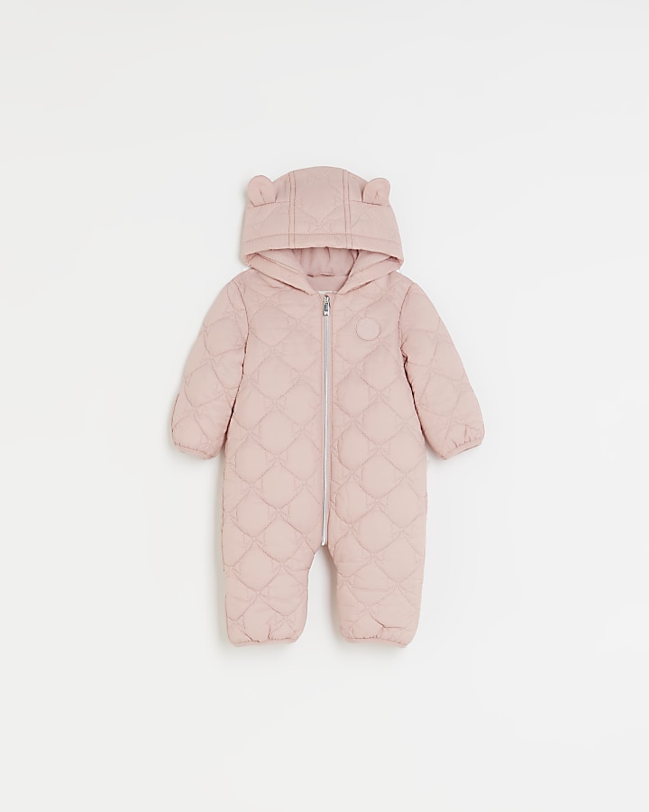 Baby girl hotsell pink snowsuit