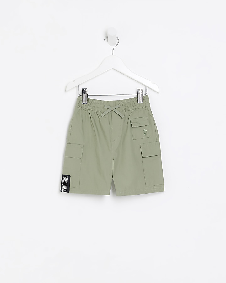 Mini boys khaki cargo shorts