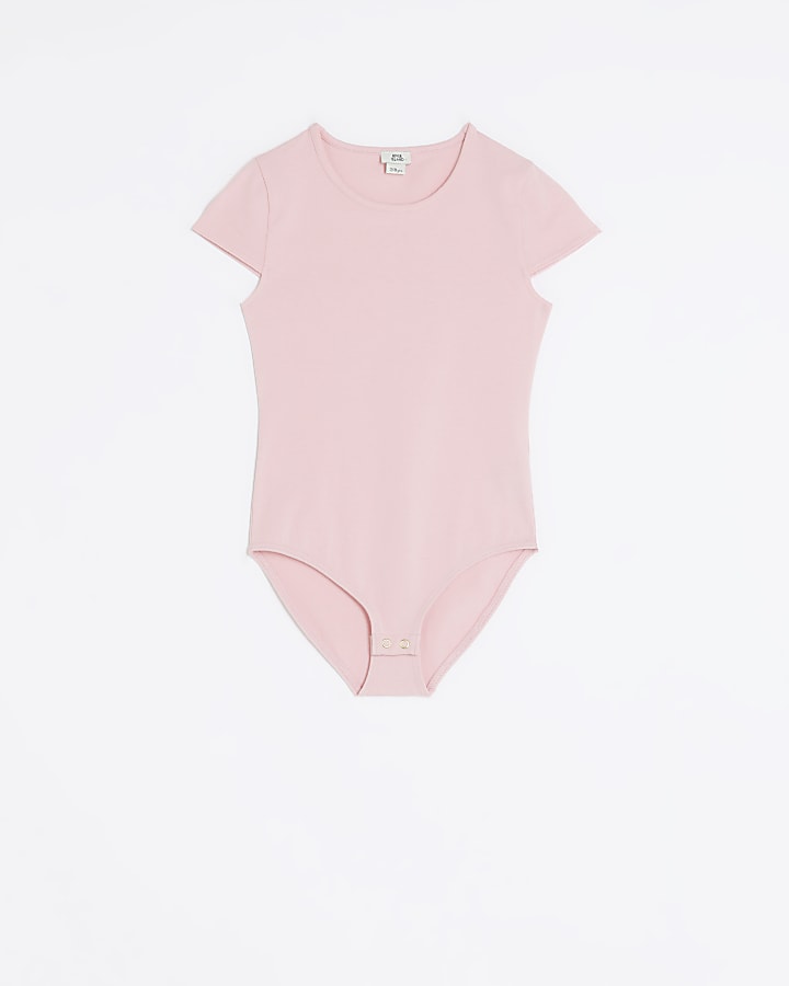 Girls pink scoop neck Bodysuit