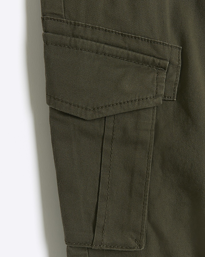 Khaki cuffed Cargo Trousers River Island
