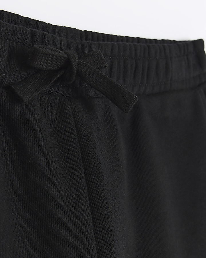 Girls Black Pull On Jersey Shorts