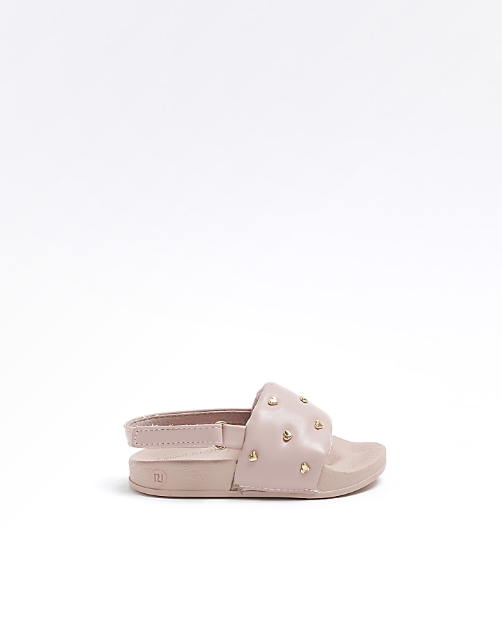 River island sale pink sliders