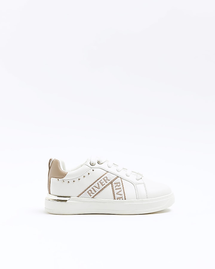 River island white on sale trainers